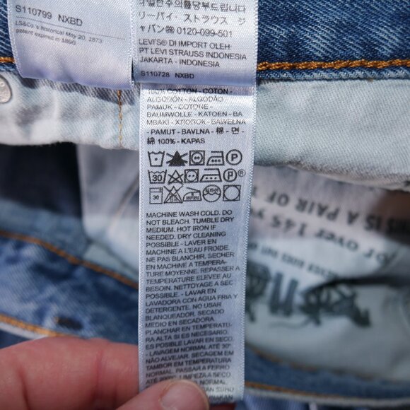 Levis 550 Relaxed Fit Tapered Leg Denim Jeans Men's Size 50x30 Stonewashed Blue - Picture 10 of 11